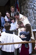 Katherine McDougal Wheeler McCandless; Kurt McCandless; Jacob Grant Wheeler; Rev Jay MacLeod; Ellery Kate Wheeler; Ellery�s baptism